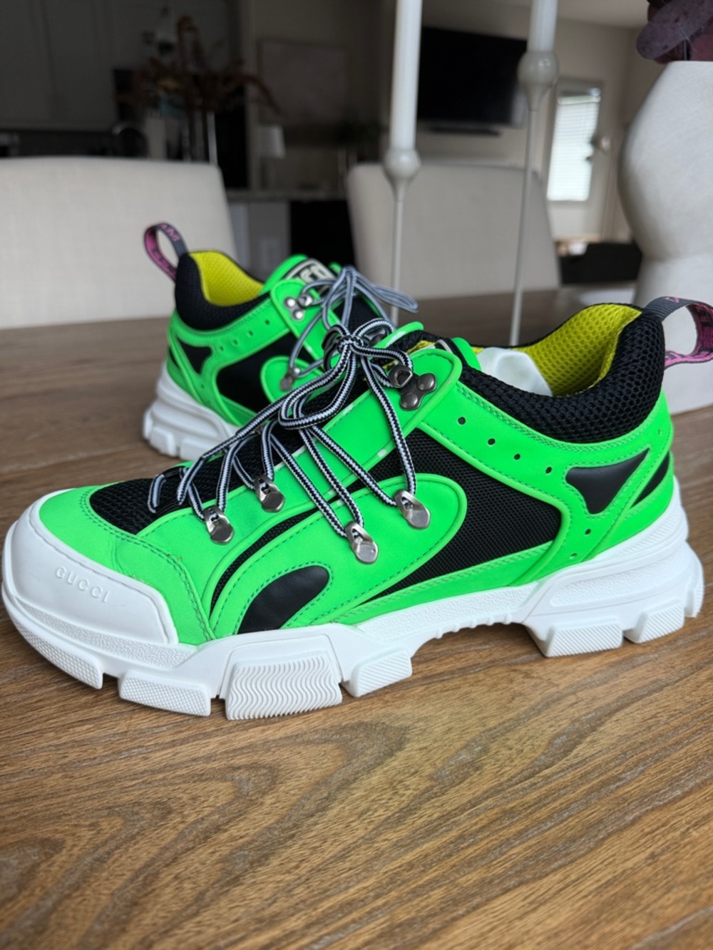Gucci Flashtrek Neon Green Sneakers